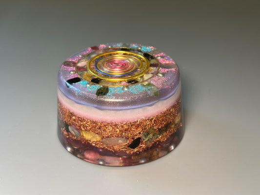 This orgonite is beautifully crafted